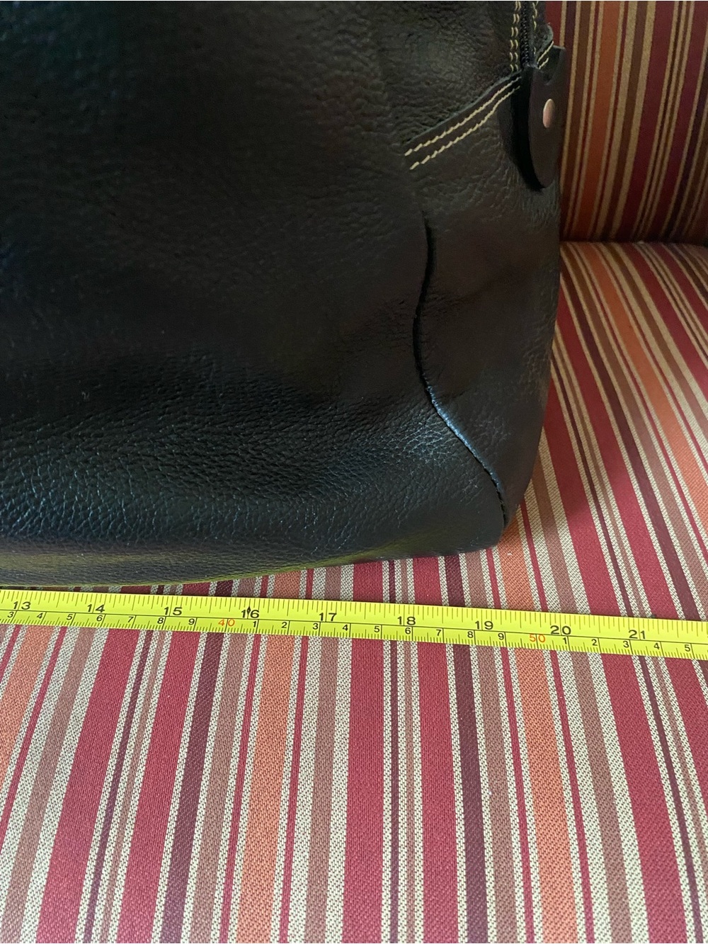 Roots vintage Black Leather Weekend Duffel Bag pebble leather - Picture 11 of 16